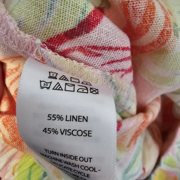 Sincerely Jules Linen Blend Tropical Pants Women's Size Small NWT - Picture 2 of 9